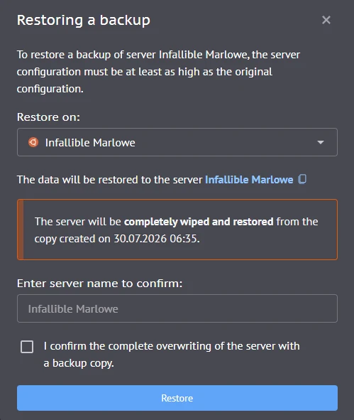 recover data