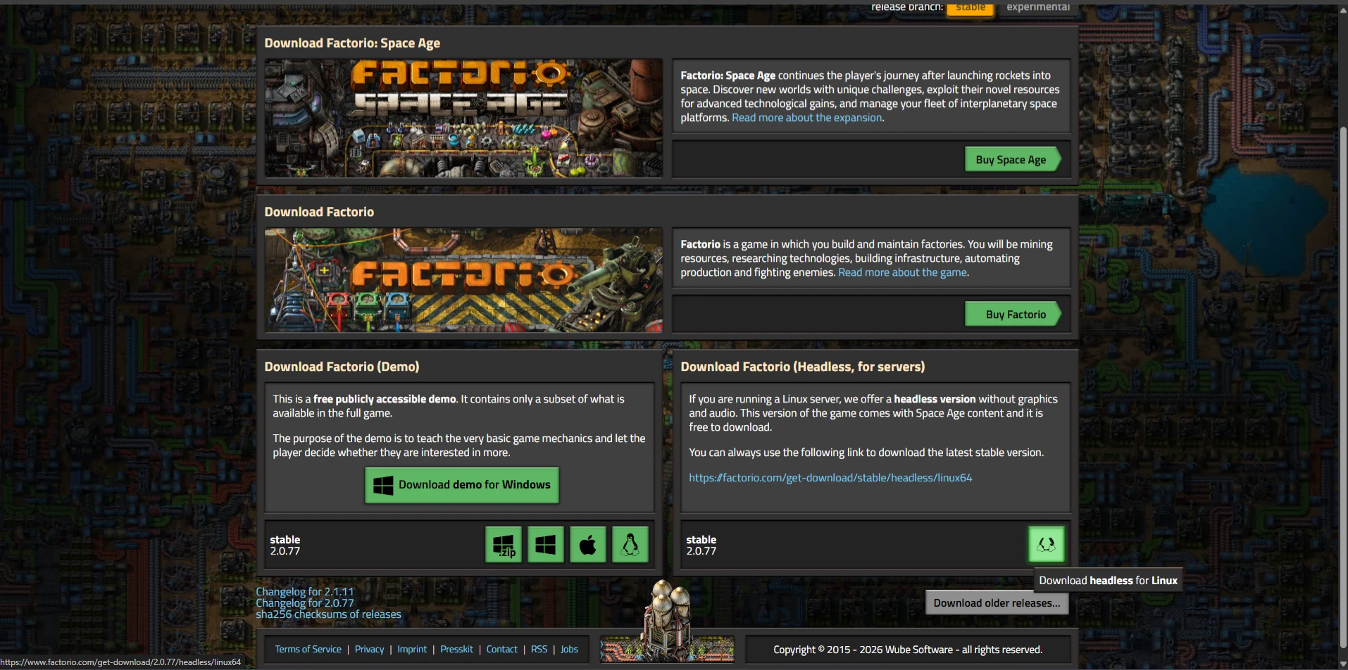 скачать factorio на сервер