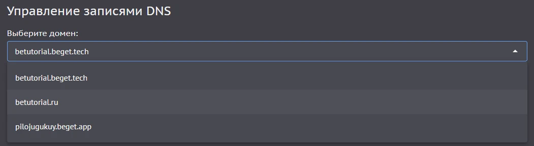 beget выбор домена