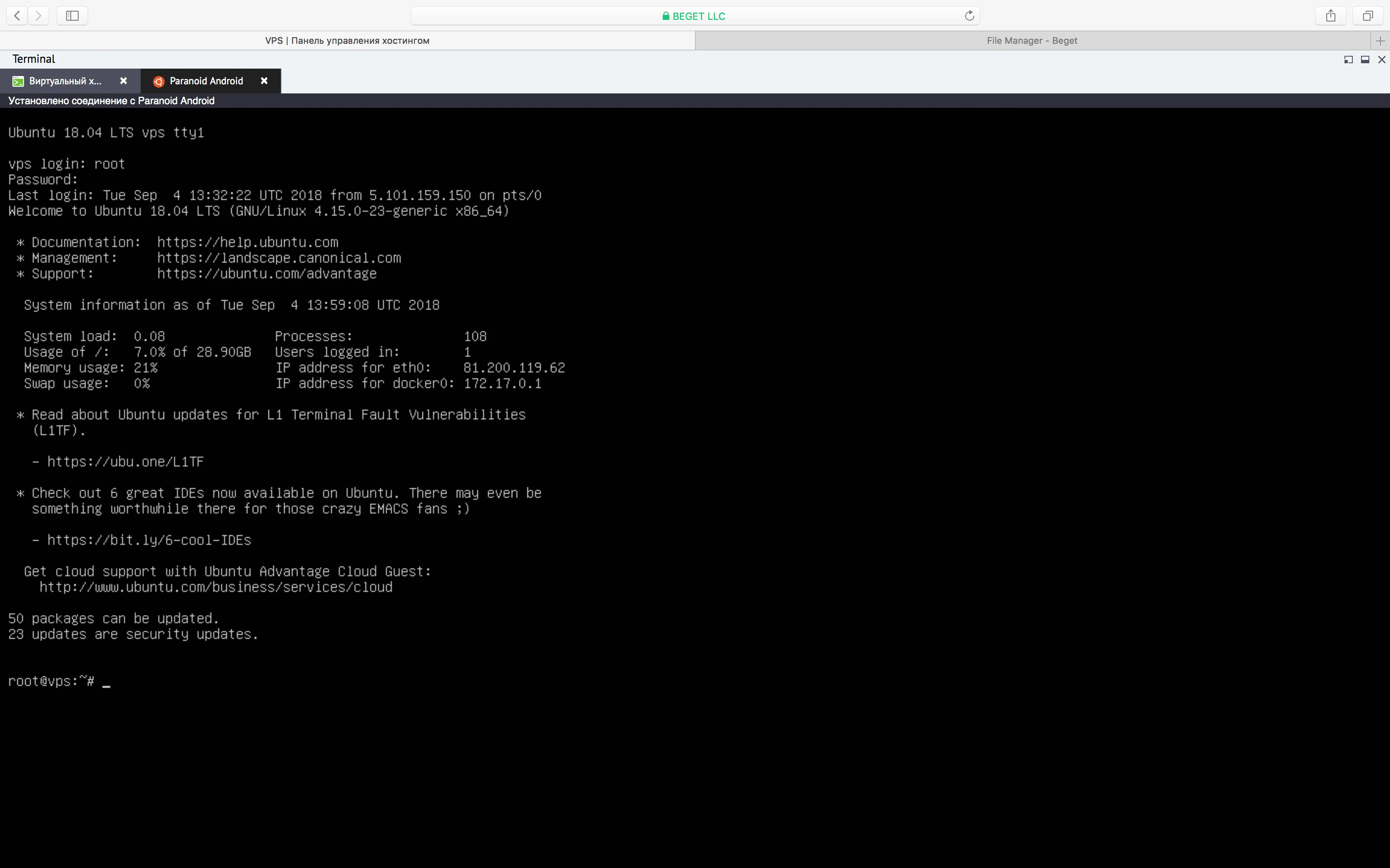 терминал бегет