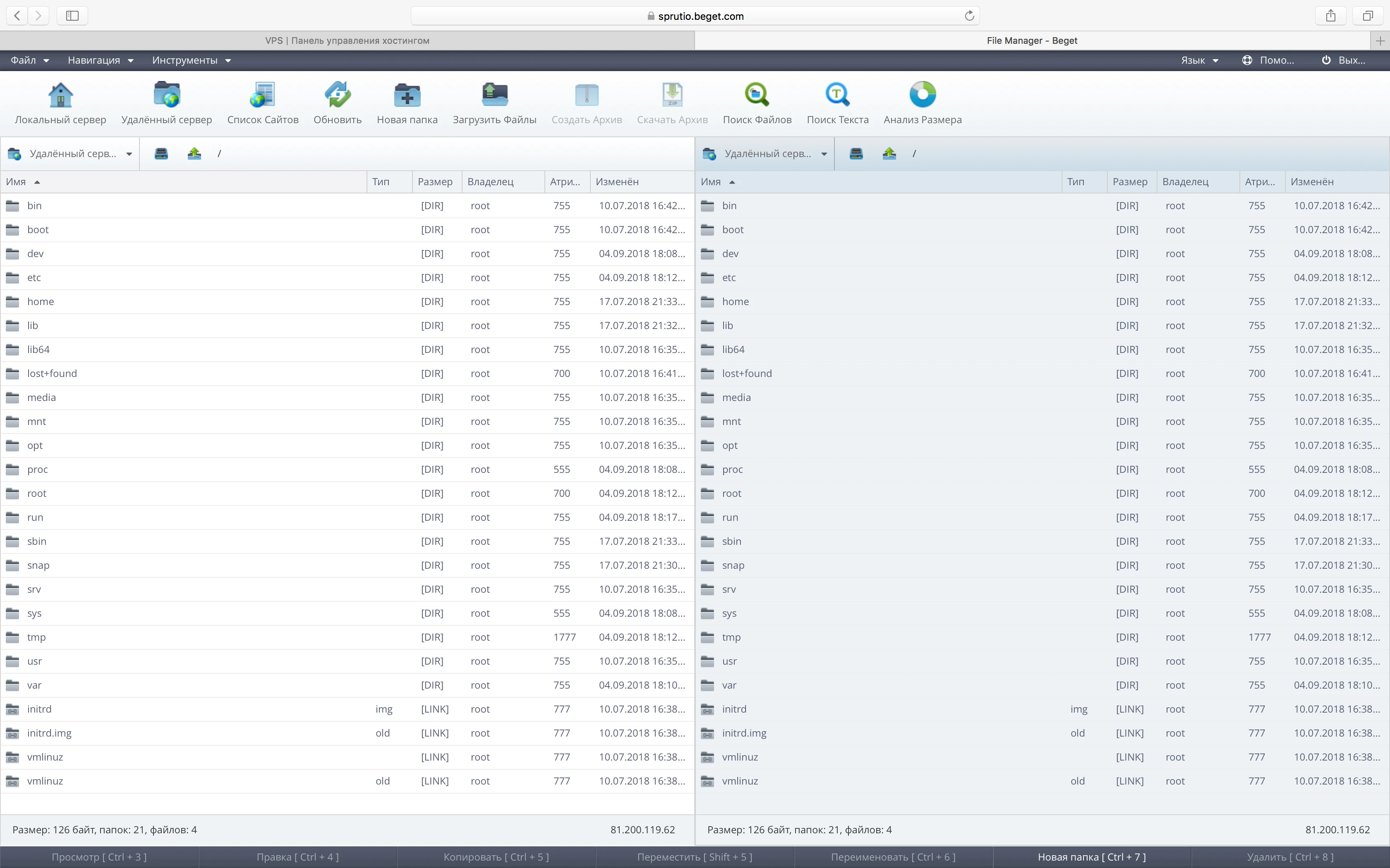 Файловый менеджер бегет