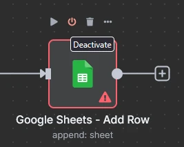 n8n нода Google Sheets