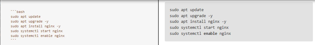 Пример отображения кода в Markdown