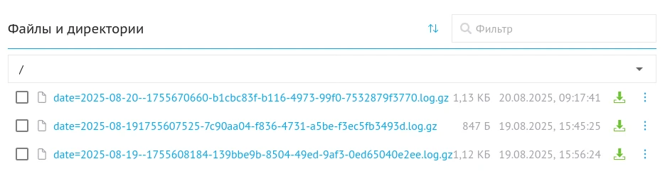 файлы логов vector