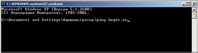 команда ping beget.ru