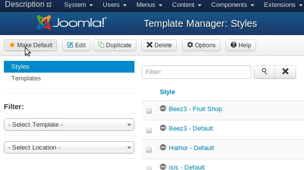 Менеджер шаблонов