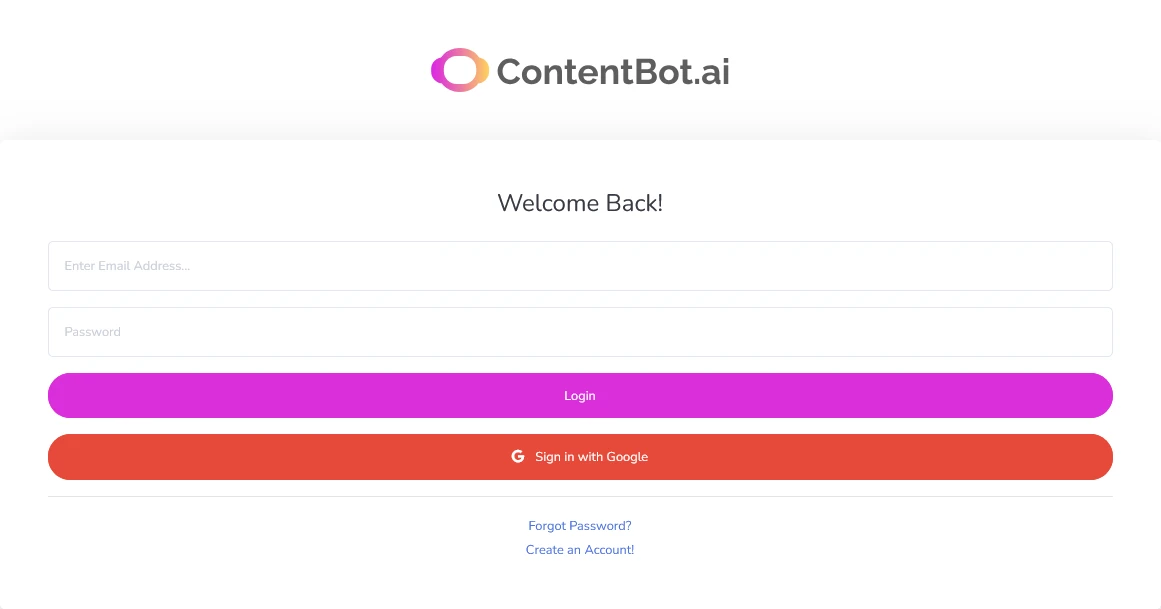 создание аккаунта ContentBot AI