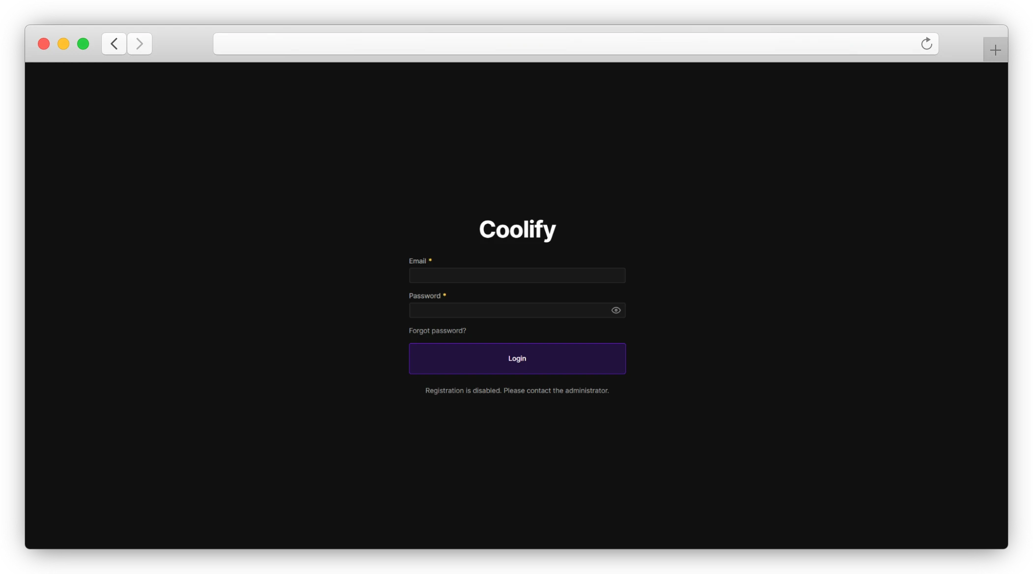 coolify login