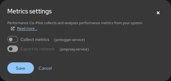 включение метрик