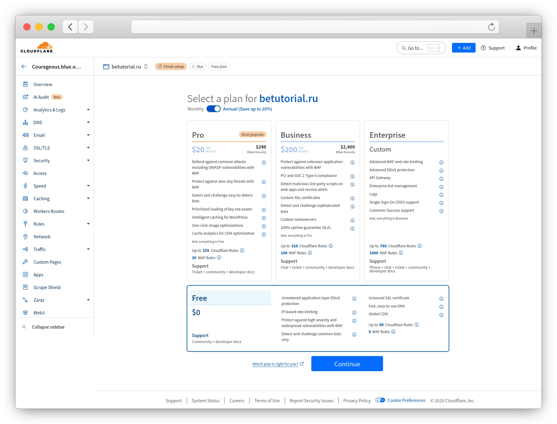 cloudflare тарифный план