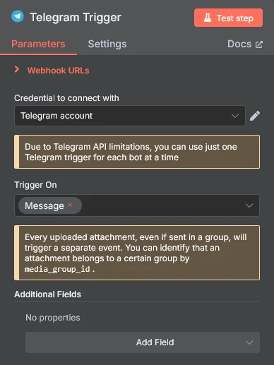 n8n telegram trigger