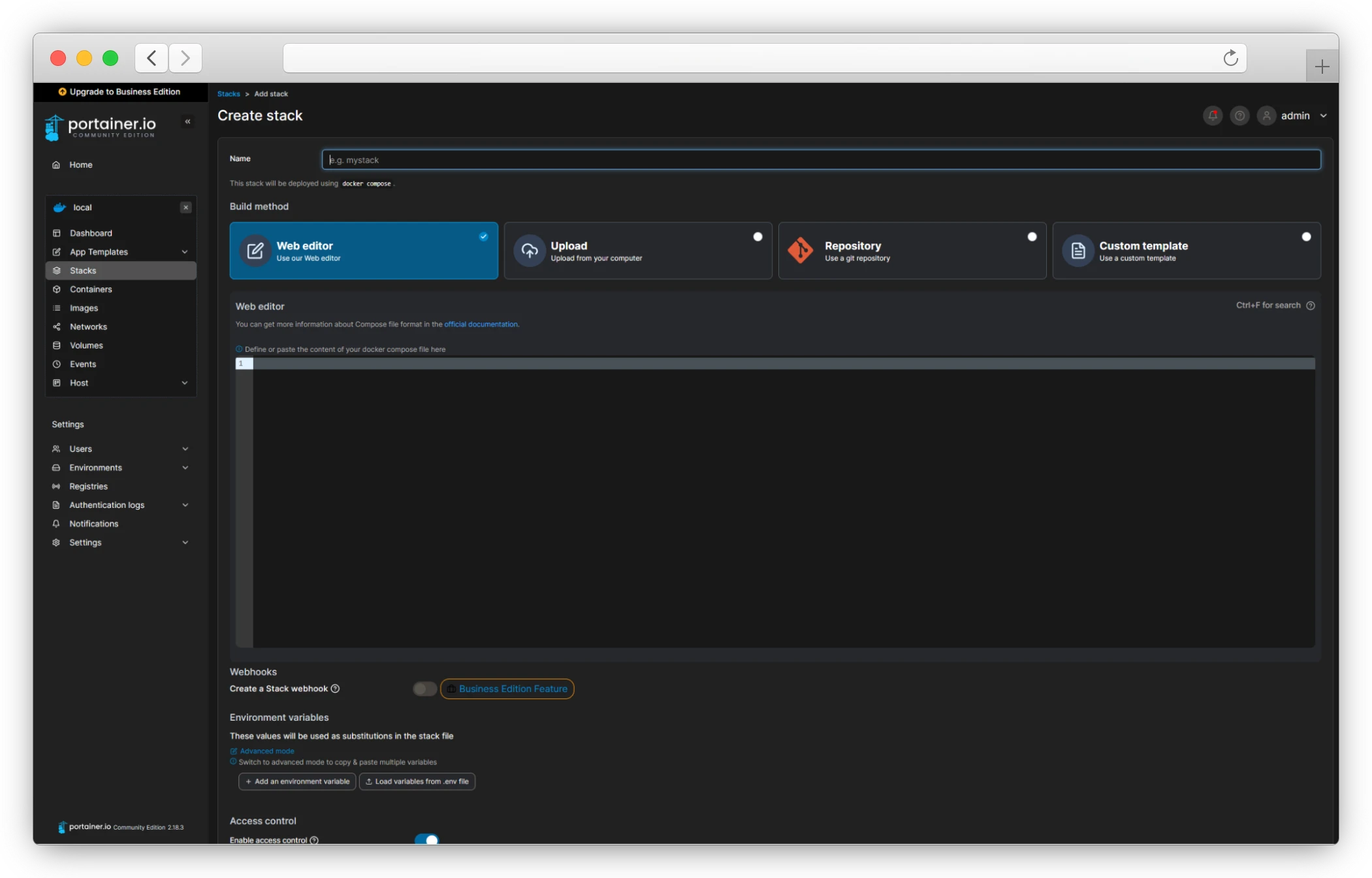 окно веб-редактора